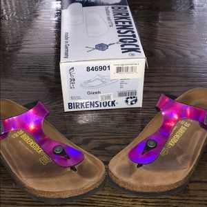 Birkenstock gizeh size 39 mirror pink